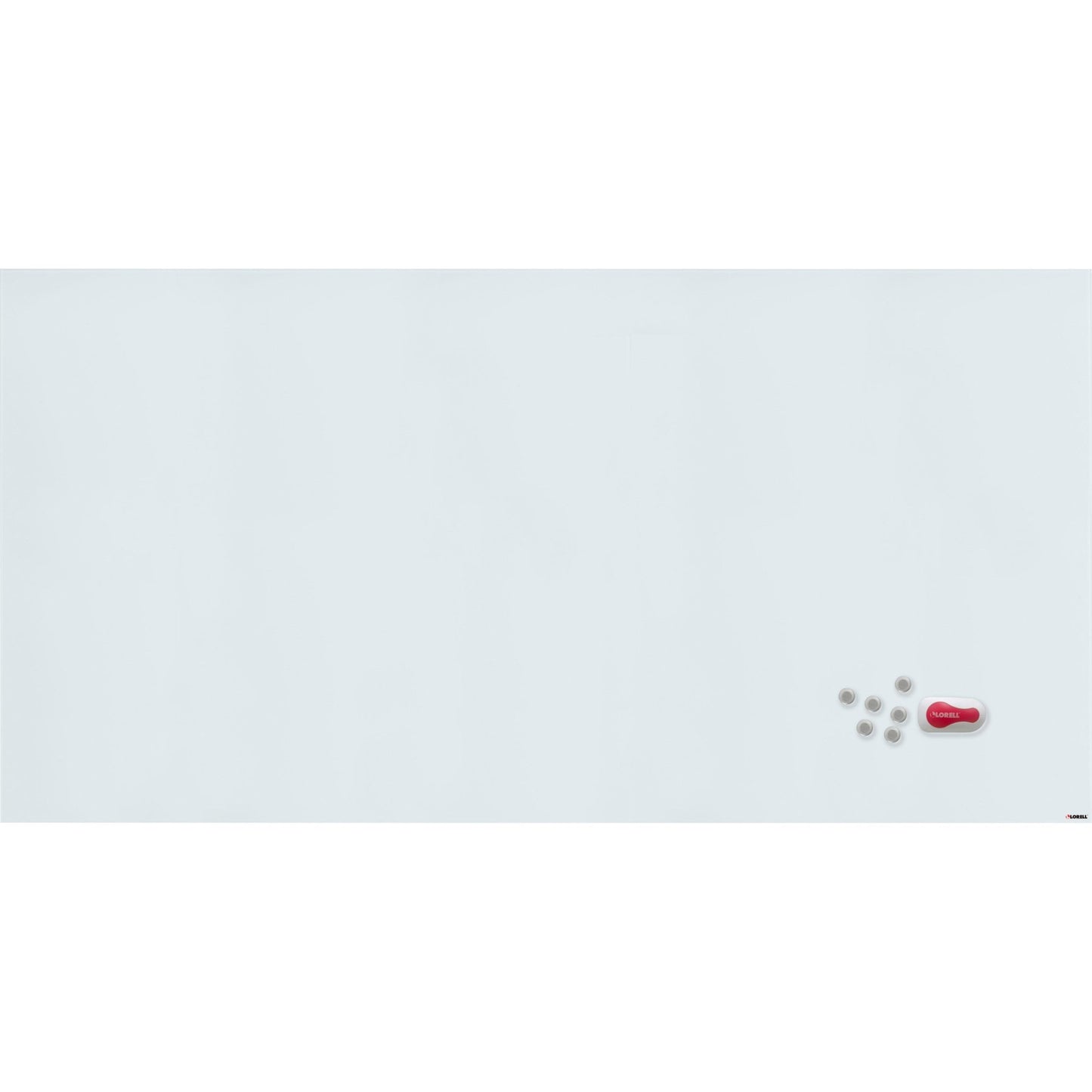 Lorell Magnetic Dry - Erase White Glass Board with Integrated Marker Tray 72"W x 36"H (LLR - LLR52507) - SchoolOutlet