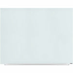 Lorell Magnetic Dry - Erase White Glass Board with Integrated Marker Tray 46.5