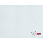 Lorell Magnetic Dry - Erase White Glass Board with Integrated Marker Tray 46.5