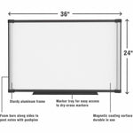 Lorell Magnetic Dry - Erase Board with Foam Side Posting Bars and Aluminum Frame 36