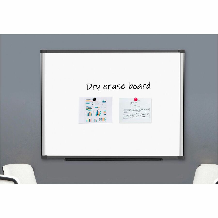 Lorell Magnetic Dry - Erase Board with Foam Side Posting Bars and Aluminum Frame 48"W x 36"H (LLR - LLR52512) - SchoolOutlet