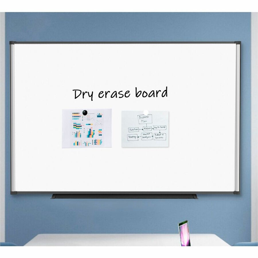Lorell Magnetic Dry - Erase Board with Foam Side Posting Bars and Aluminum Frame 72"W x 48"H (LLR - LLR52513) - SchoolOutlet