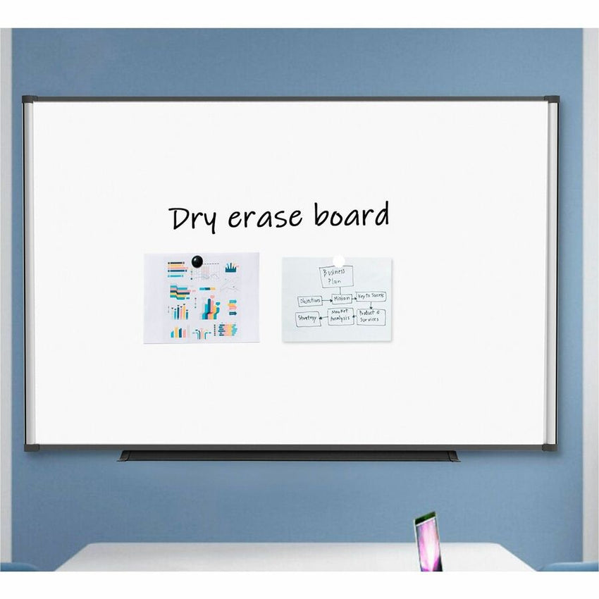 Lorell Magnetic Dry - Erase Board with Foam Side Posting Bars and Aluminum Frame 72"W x 48"H (LLR - LLR52513) - SchoolOutlet