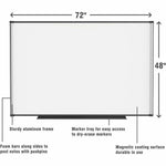 Lorell Magnetic Dry - Erase Board with Foam Side Posting Bars and Aluminum Frame 72