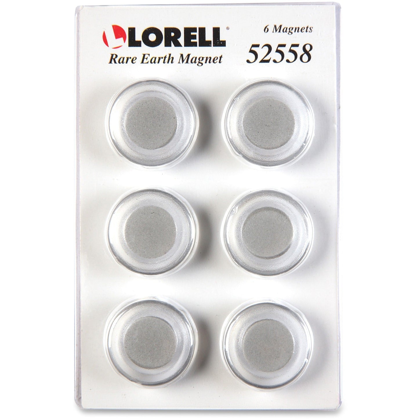 Lorell Round Cap Rare Earth Magnets for Glass Boards 1.2" Diameter (LLR - LLR52558) - SchoolOutlet