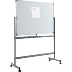 Lorell Double - sided Magnetic Whiteboard Easel with Revolving Horizontal Surface and Casters 48