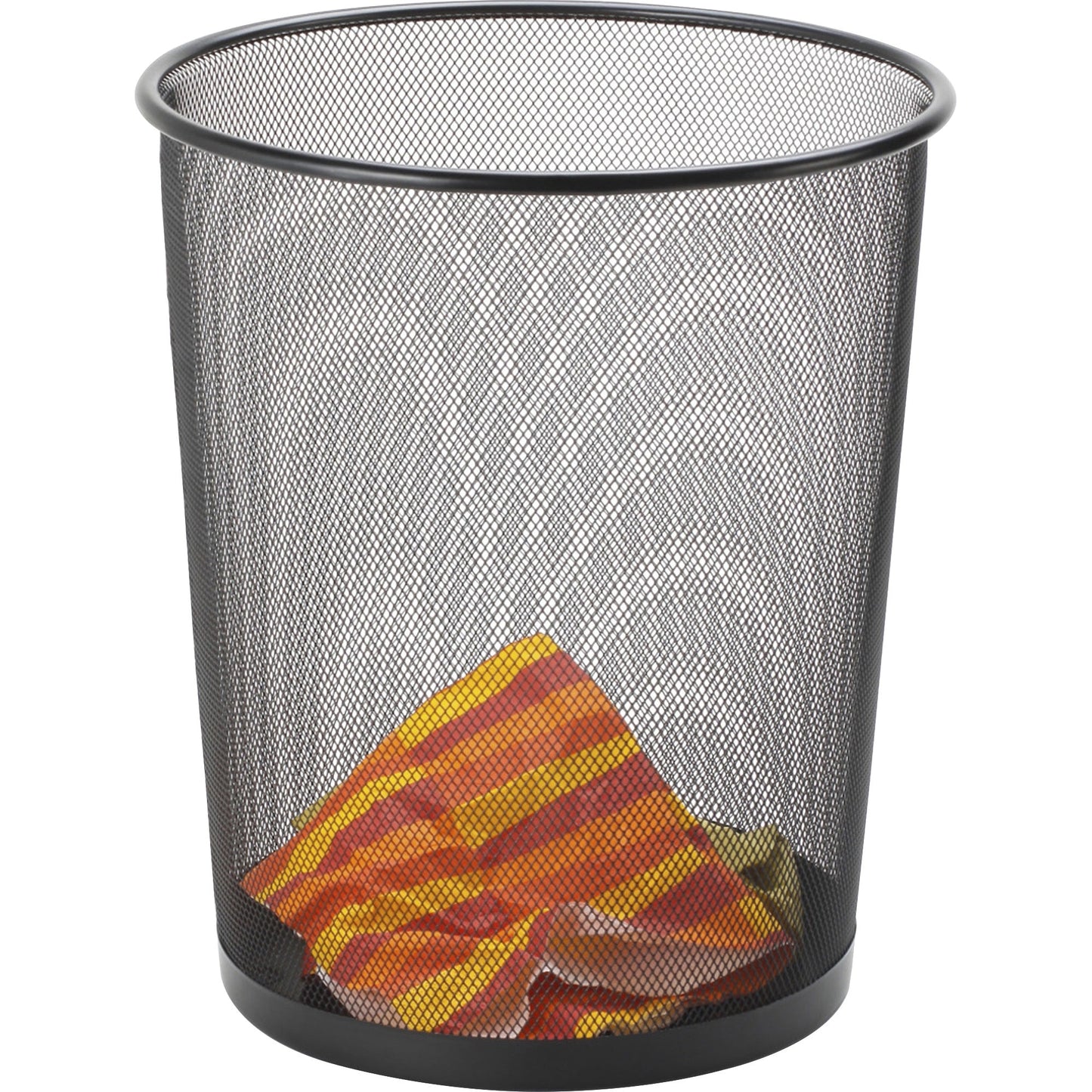 Lorell Mesh Waste Bin, Round Steel Wastebasket, 4.70 Gallon (LLR - LLR52770) - SchoolOutlet