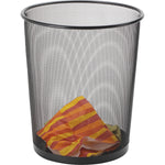 Lorell Mesh Waste Bin, Round Steel Wastebasket, 4.70 Gallon (LLR - LLR52770) - SchoolOutlet