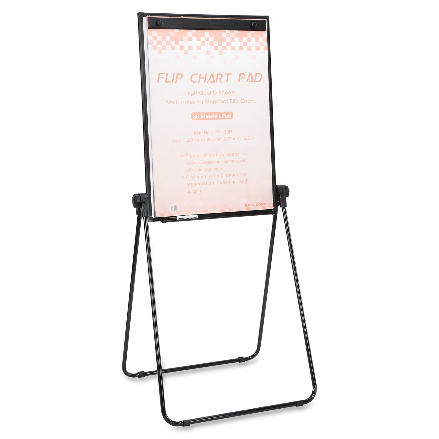 Lorell 2 - sided Dry - Erase Easel with Flip - Chart Clip and Black Steel Frame 36"W x 24"H (LLR - LLR55629) - SchoolOutlet