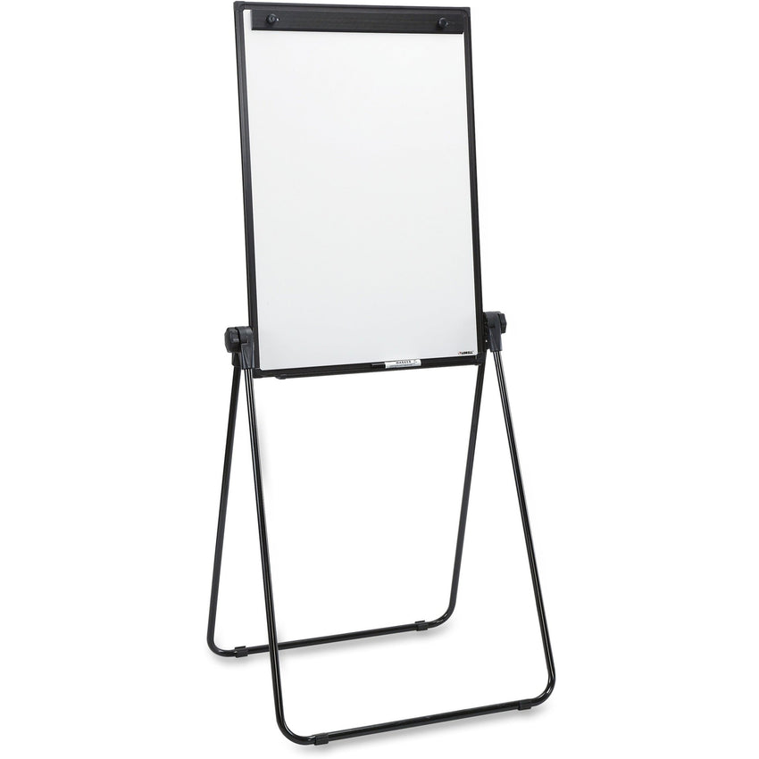 Lorell 2 - sided Dry - Erase Easel with Flip - Chart Clip and Black Steel Frame 36"W x 24"H (LLR - LLR55629) - SchoolOutlet