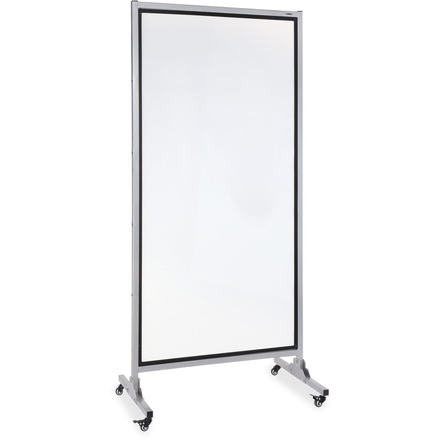Lorell Double - sided Dry - Erase Easel/Room Divider with Black Aluminum Frame and Casters 37.5"W x 82.5"H (LLR - LLR55630) - SchoolOutlet