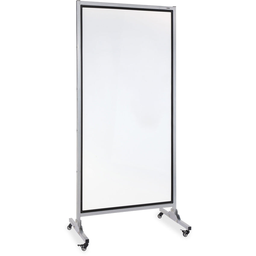 Lorell Double - sided Dry - Erase Easel/Room Divider with Black Aluminum Frame and Casters 37.5"W x 82.5"H (LLR - LLR55630) - SchoolOutlet