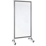Lorell Double - sided Dry - Erase Easel/Room Divider with Black Aluminum Frame and Casters 37.5