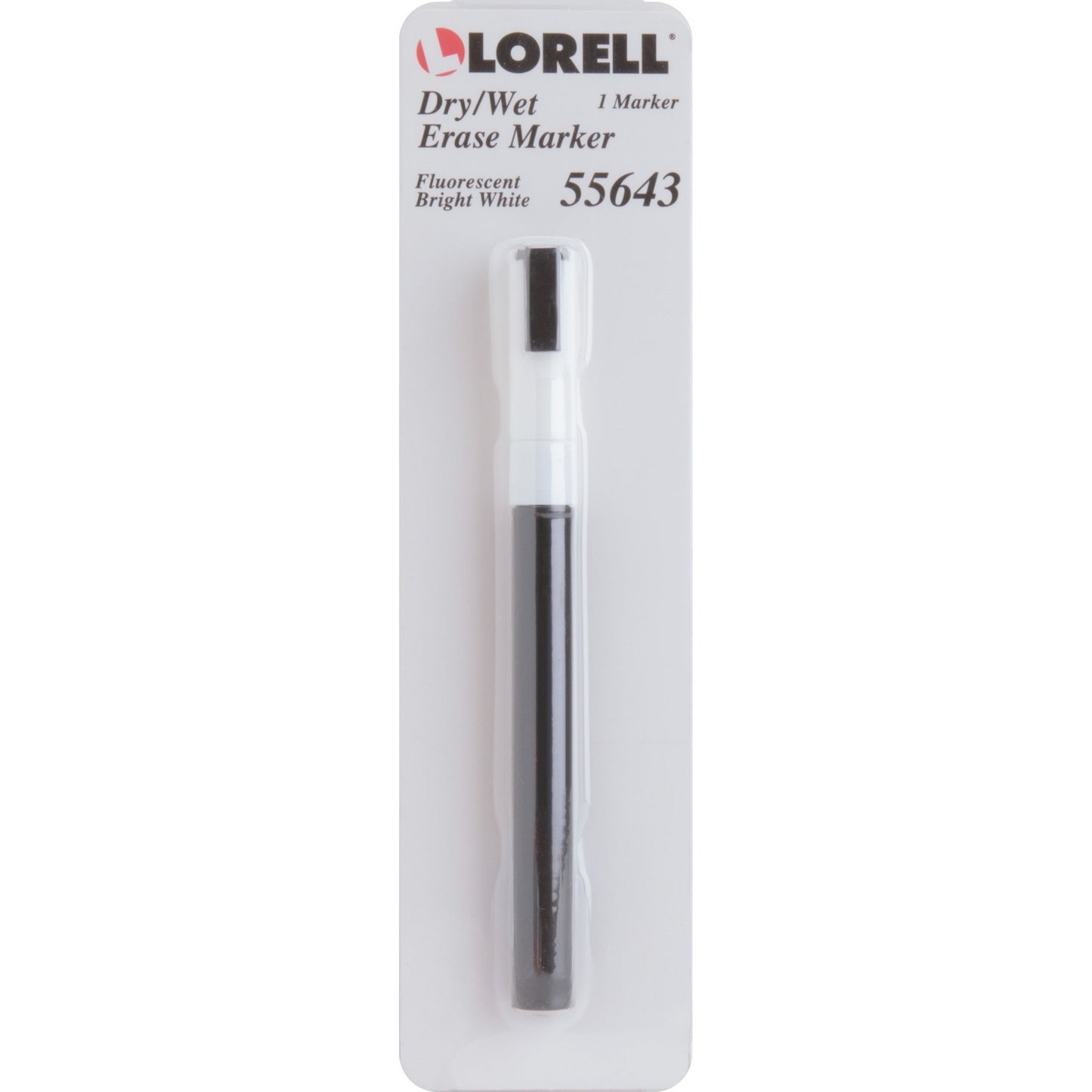 Lorell Dry/Wet - Erase Fluorescent White Ink Marker for Blackboards and Glass Boards (LLR - LLR55643) - SchoolOutlet