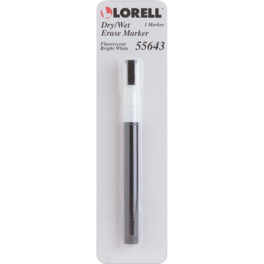 Lorell Dry/Wet - Erase Fluorescent White Ink Marker for Blackboards and Glass Boards (LLR - LLR55643) - SchoolOutlet