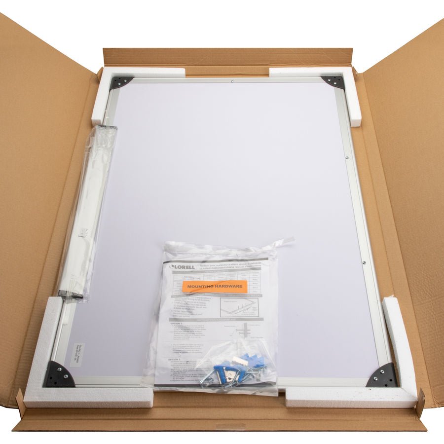 Lorell Dry - erase Board with Aluminum Frame and Styrene Surface 36"W x 24"H (LLR - LLR55651) - SchoolOutlet