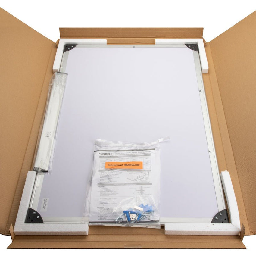 Lorell Dry - erase Board with Aluminum Frame and Styrene Surface 36"W x 24"H (LLR - LLR55651) - SchoolOutlet