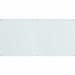 Lorell Premium Glass Dry - Erase White Surface Board with Integrated Marker Tray 96
