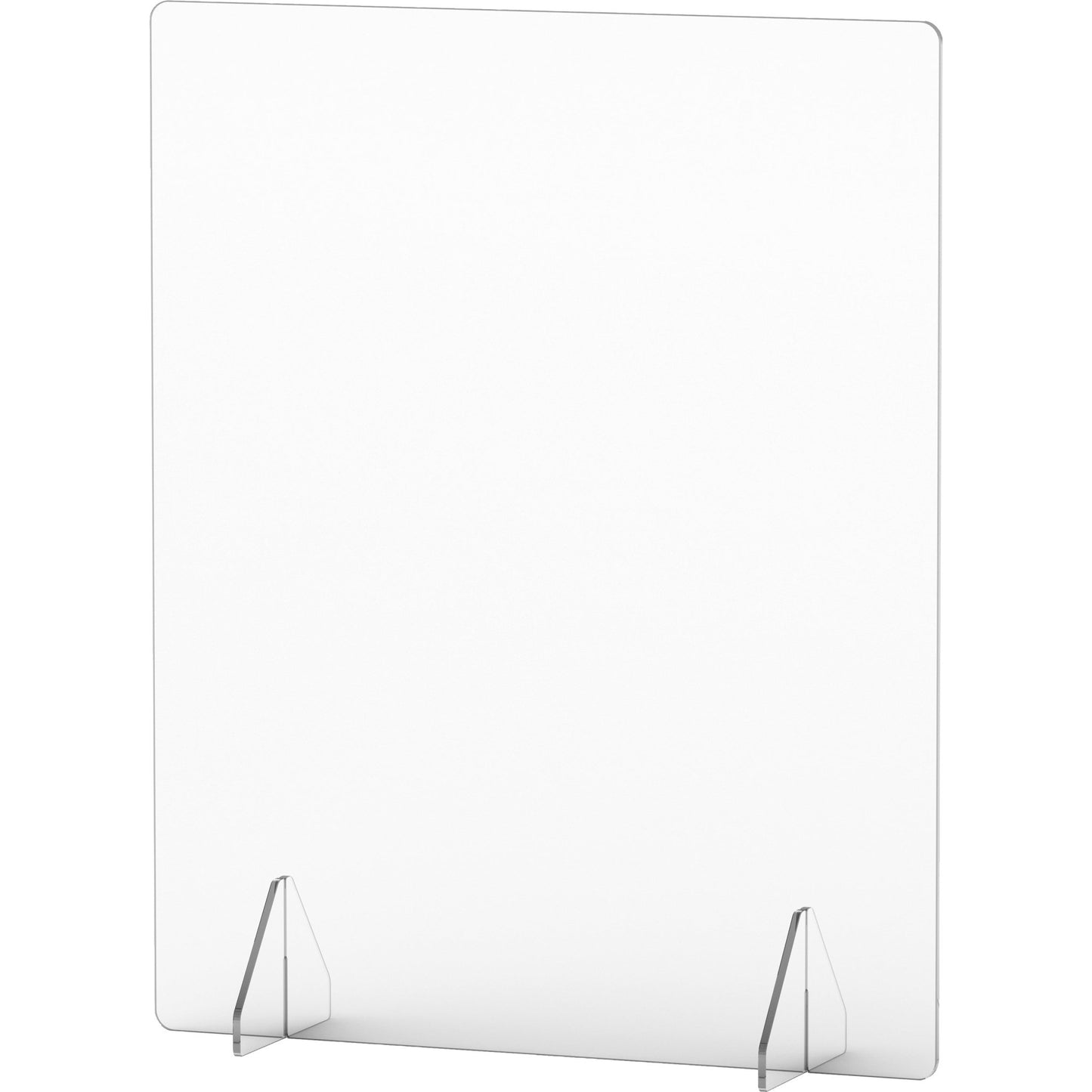 Lorell Clear Acrylic Lorell Freestanding Sneeze Guard 24"W x 7"D x 30"H (LLR - LLR55680) - SchoolOutlet