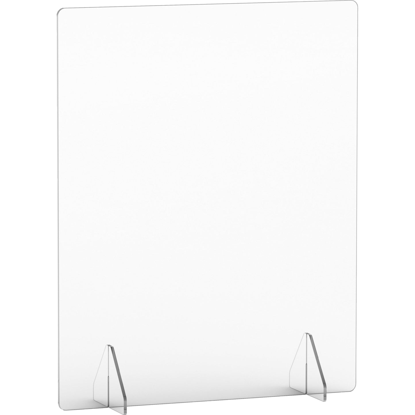 Lorell Clear Acrylic Lorell Freestanding Sneeze Guard 24"W x 7"D x 30"H (LLR - LLR55680) - SchoolOutlet