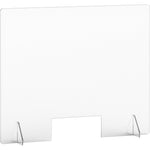 Lorell Clear Acrylic Lorell Sneeze Guard with Pass - Through Cutout 36