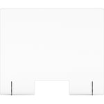 Lorell Clear Acrylic Lorell Sneeze Guard with Pass - Through Cutout 36