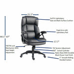 Lorell Black Base High - Back Executive Chair with PU Leather and 5 - Star Base (LLR - LLR59435) - SchoolOutlet