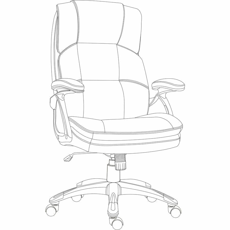 Lorell Black Base High - Back Executive Chair with PU Leather and 5 - Star Base (LLR - LLR59435) - SchoolOutlet