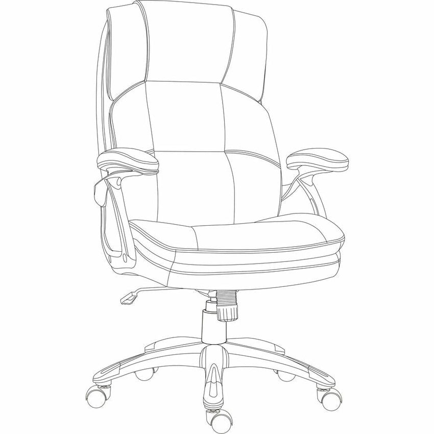 Lorell Black Base High - Back Executive Chair with PU Leather and 5 - Star Base (LLR - LLR59435) - SchoolOutlet