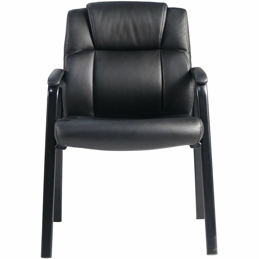Lorell Cushioned Low - Back Guest Chair with Polyurethane Upholstery and Steel Frame 20.25" "H (LLR - LLR59436) - SchoolOutlet