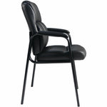 Lorell Cushioned Low - Back Guest Chair with Polyurethane Upholstery and Steel Frame 20.25