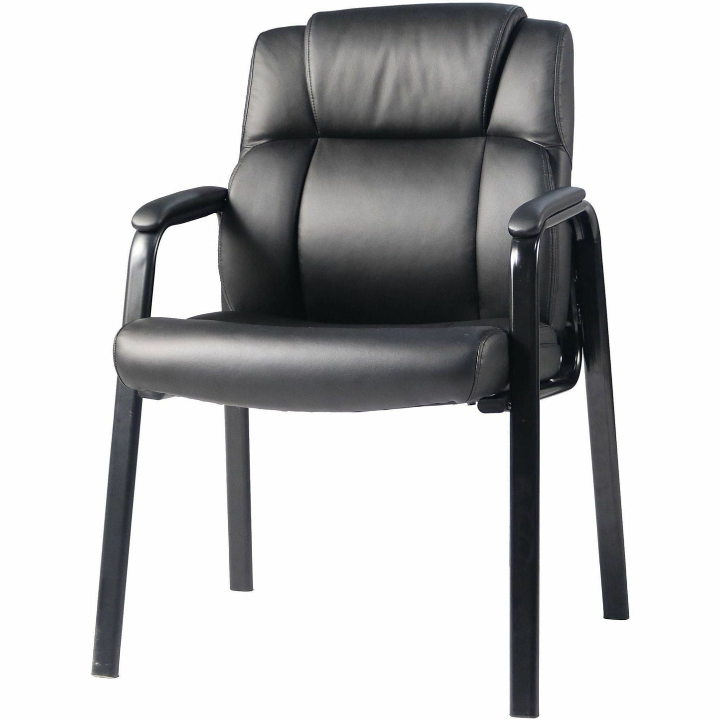 Lorell Cushioned Low - Back Guest Chair with Polyurethane Upholstery and Steel Frame 20.25" "H (LLR - LLR59436) - SchoolOutlet