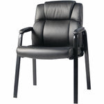 Lorell Cushioned Low - Back Guest Chair with Polyurethane Upholstery and Steel Frame 20.25