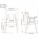 Lorell Cushioned Low - Back Guest Chair with Polyurethane Upholstery and Steel Frame 20.25