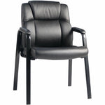 Lorell Cushioned Low - Back Guest Chair with Polyurethane Upholstery and Steel Frame 20.25