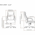 Lorell Executive High - Back Office Chair with Bonded Leather Upholstery and Tilt Control 18.5