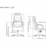 Lorell Deluxe High - Back Office Chair with Adjustable Arms and Tilt Lock 18.2