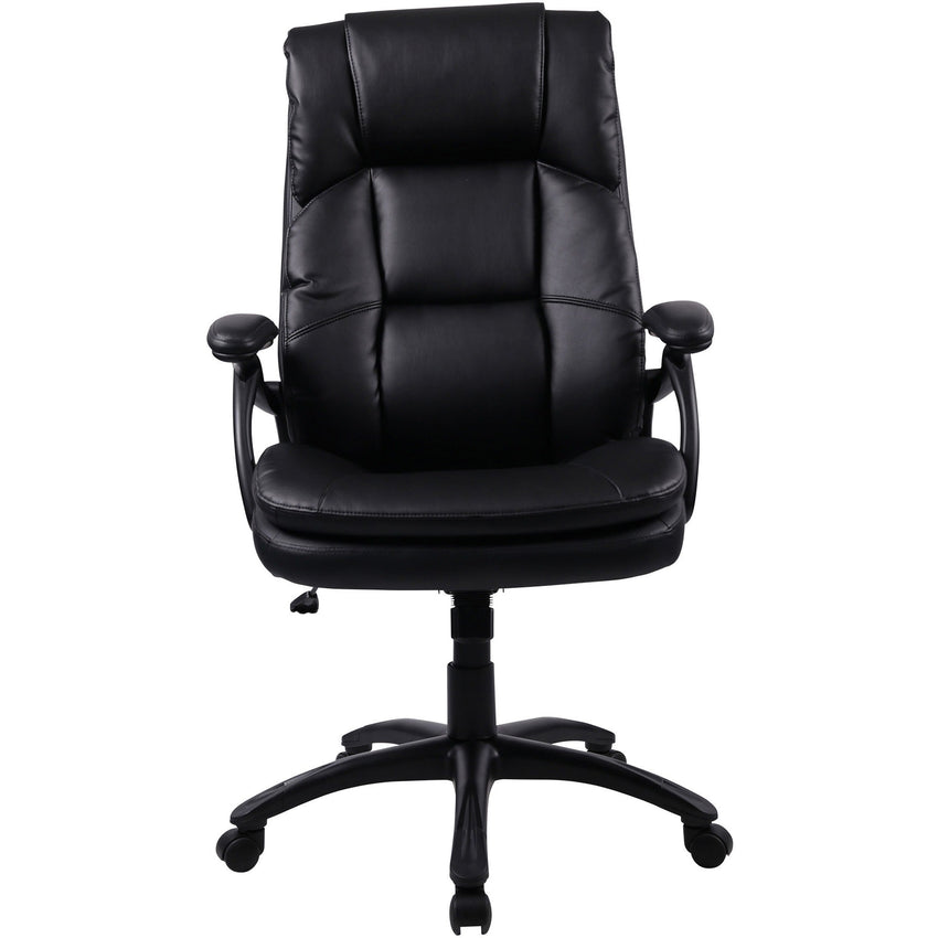 Lorell High - back Cushioned Executive Office Chair with Bonded Leather Seat and Pneumatic Height Adjustment 19.2" - 22.2 "H (LLR - LLR59535) - SchoolOutlet