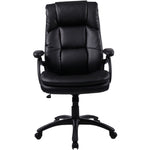 Lorell High - back Cushioned Executive Office Chair with Bonded Leather Seat and Pneumatic Height Adjustment 19.2