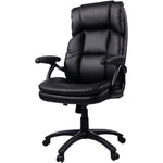 Lorell High - back Cushioned Executive Office Chair with Bonded Leather Seat and Pneumatic Height Adjustment 19.2