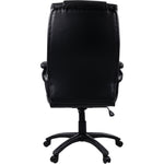 Lorell High - back Cushioned Executive Office Chair with Bonded Leather Seat and Pneumatic Height Adjustment 19.2
