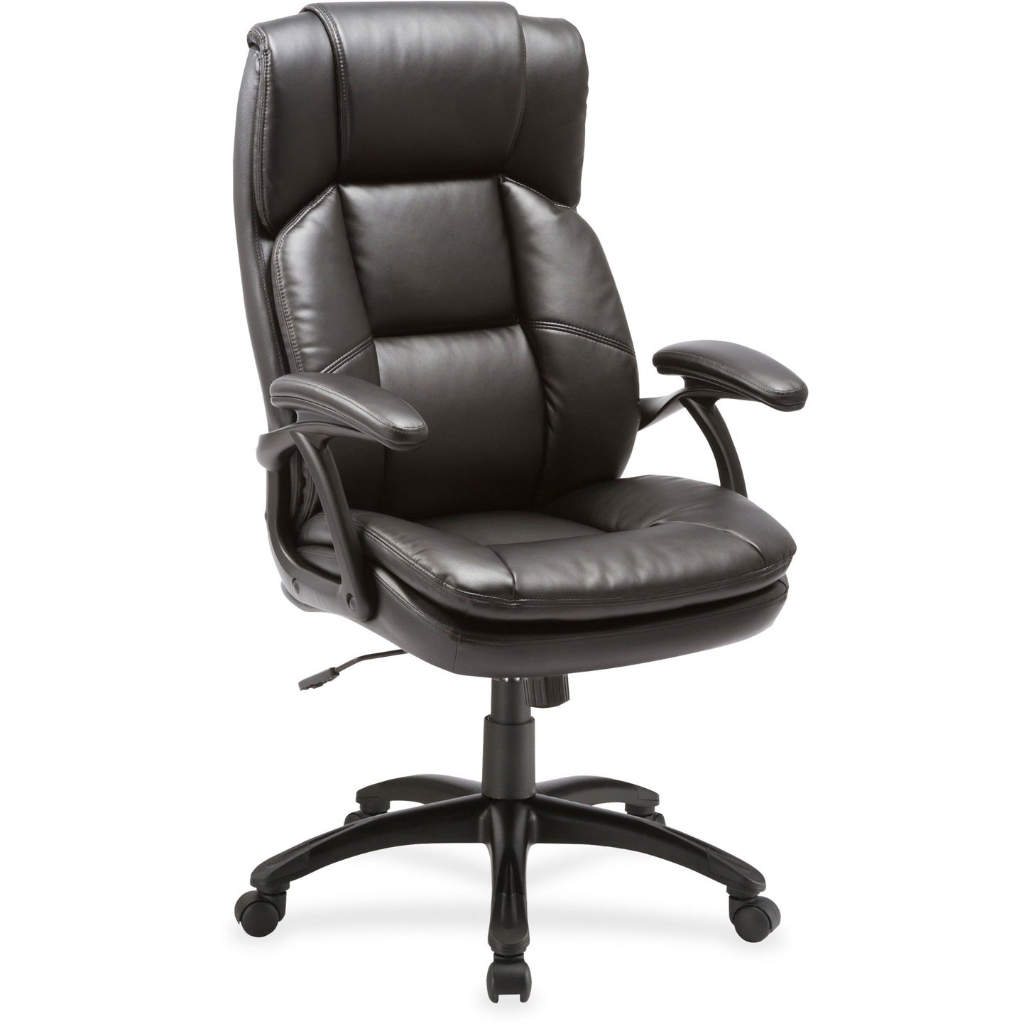Lorell High - back Cushioned Executive Office Chair with Bonded Leather Seat and Pneumatic Height Adjustment 19.2" - 22.2 "H (LLR - LLR59535) - SchoolOutlet