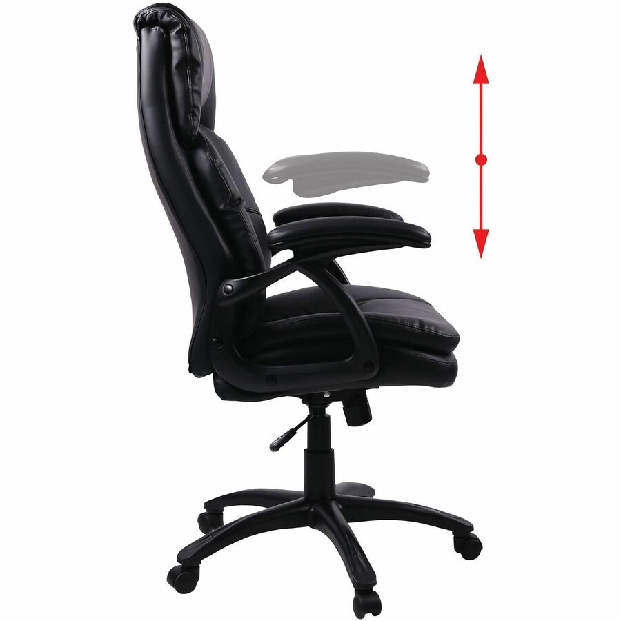 Lorell High - back Cushioned Executive Office Chair with Bonded Leather Seat and Pneumatic Height Adjustment 19.2" - 22.2 "H (LLR - LLR59535) - SchoolOutlet