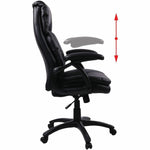 Lorell High - back Cushioned Executive Office Chair with Bonded Leather Seat and Pneumatic Height Adjustment 19.2
