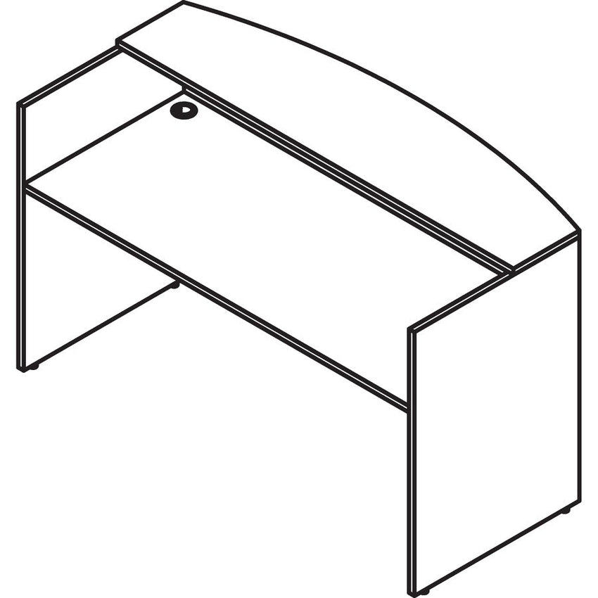Professional Lorell Essentials Reception Desk 72"W x 36"D x 42.5"H (LLR - ESS - FRD72) - SchoolOutlet
