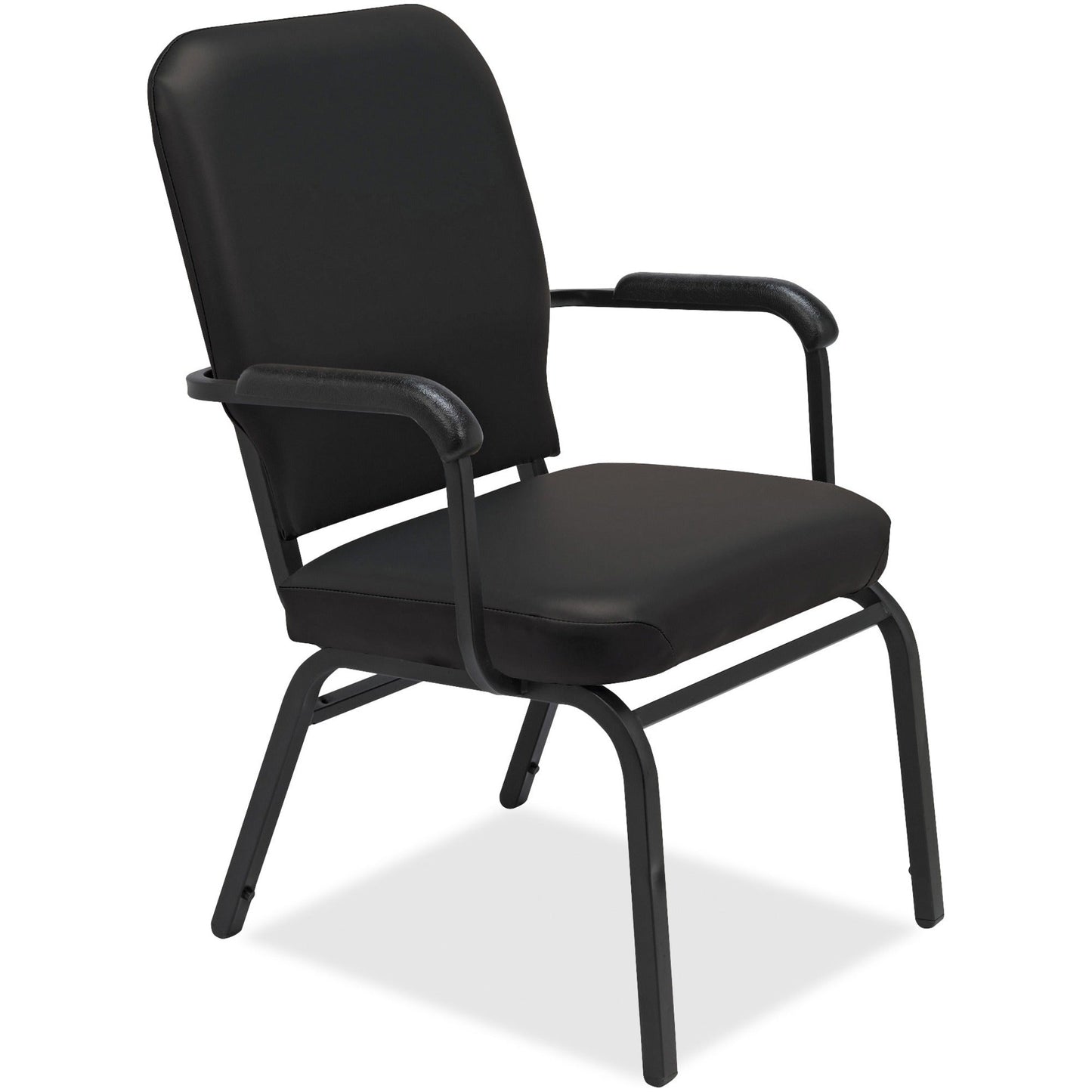 Lorell Oversize Stack Chair with Arms Antimicrobial Vinyl Heavy - Duty Set of 2 (LLR - LLR59600) - SchoolOutlet