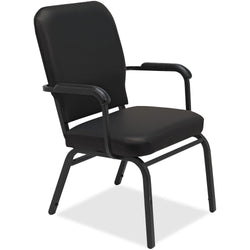 Lorell Oversize Stack Chair with Arms Antimicrobial Vinyl Heavy-Duty Set of 2 (LLR-LLR59600)