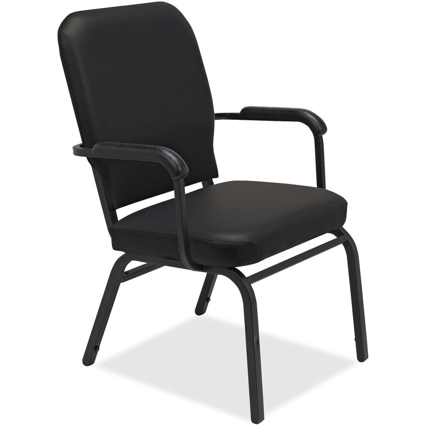 Lorell Oversize Stack Chair with Arms Antimicrobial Vinyl Heavy - Duty Set of 2 (LLR - LLR59600) - SchoolOutlet
