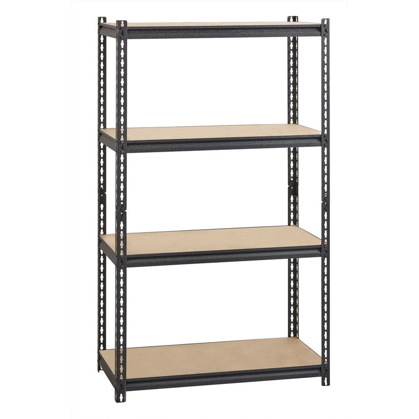 Lorell Iron Horse Riveted Shelving 2300 lb Capacity 4 Shelves Steel Frame Boltless Assembly (LLR - LLR59696) - SchoolOutlet
