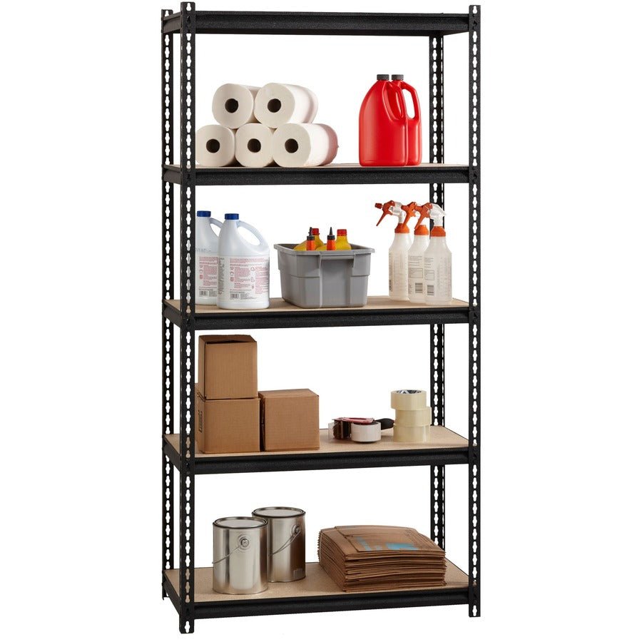 Lorell Iron Horse Riveted Shelving 2300 lb Capacity 5 Shelves Steel Frame Boltless Assembly (LLR - LLR59697) - SchoolOutlet